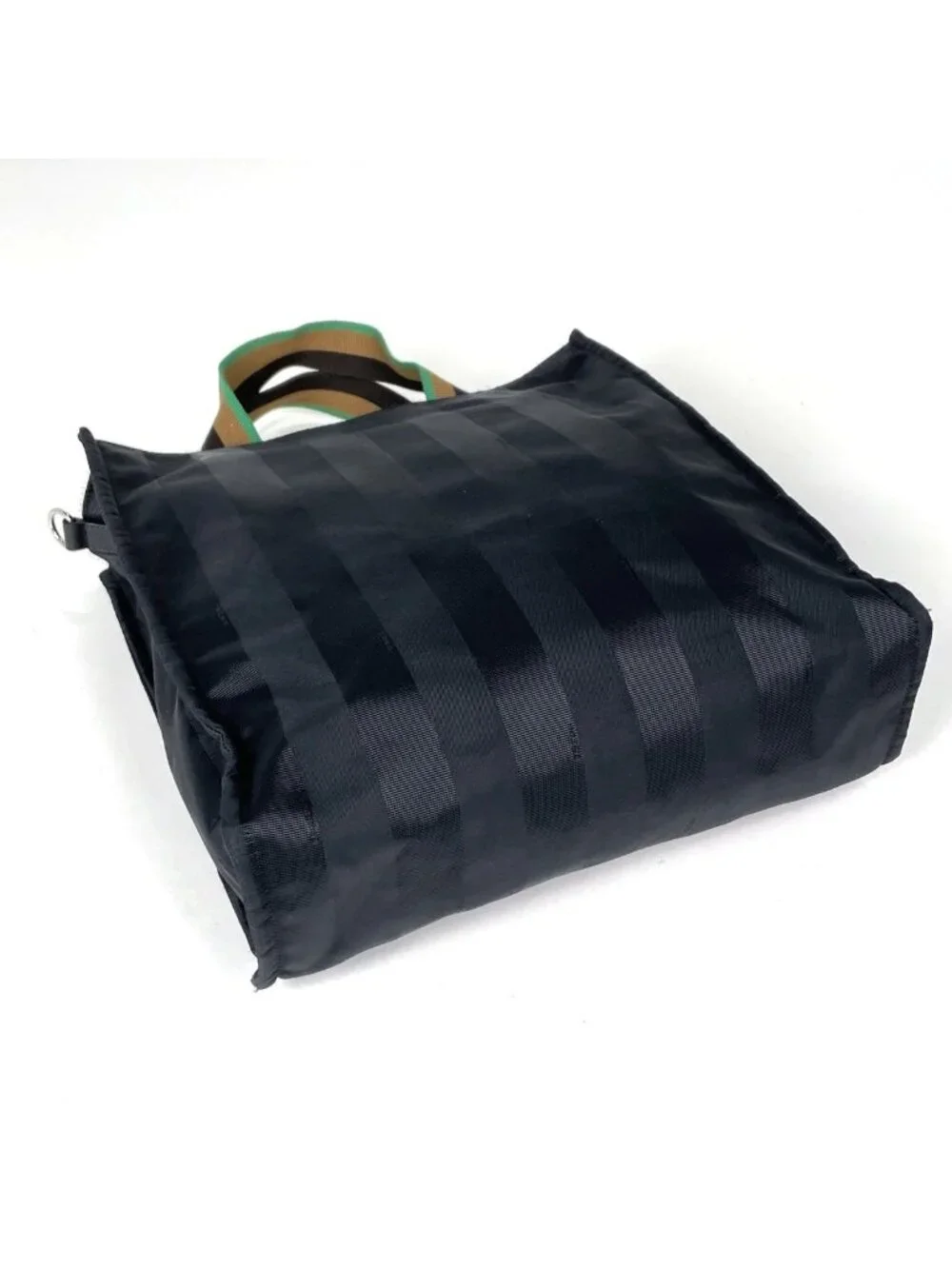 Fendi Tote Pecan Pattern 2-Way Nylon Black